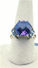 Amethyst Lady's Stone Ring 14K Yellow Gold 5g Size:6